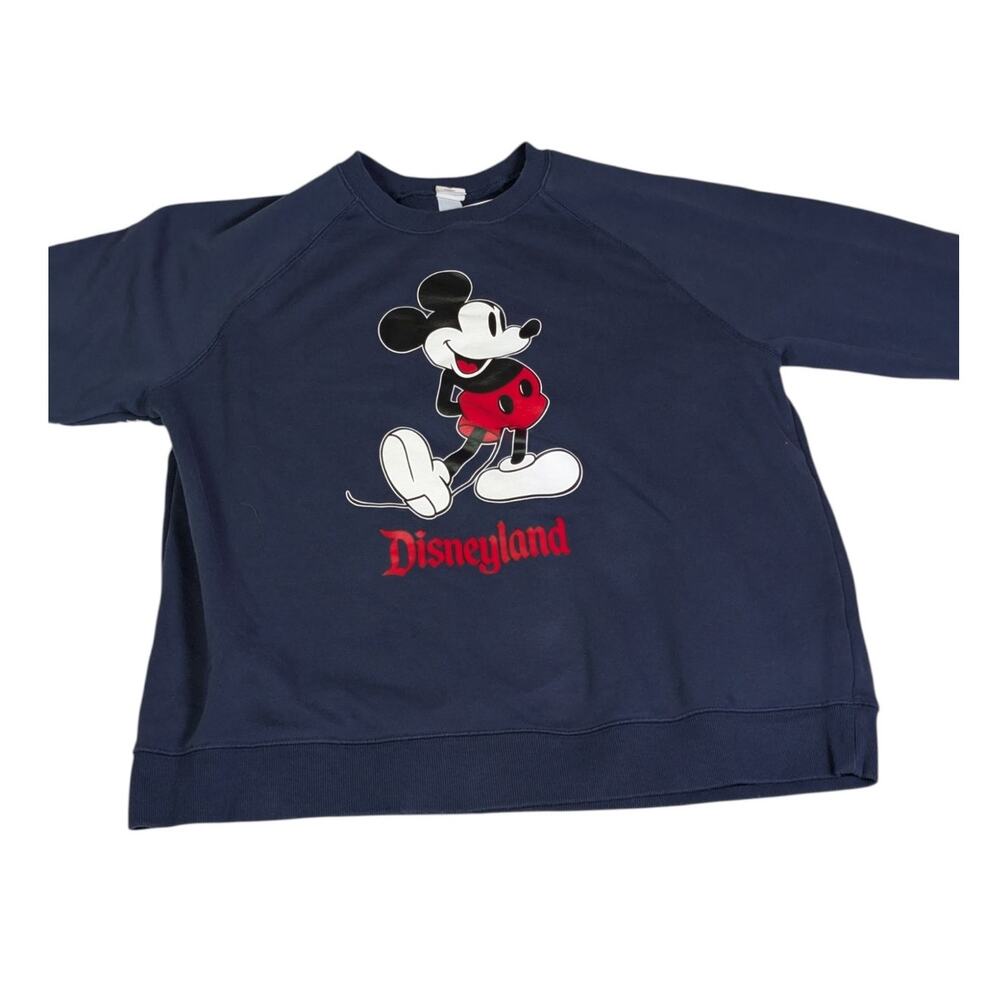 Disneyland Mickey Mouse Crewneck Sweatshirt Navy Blue XXL Disney Parks Casual